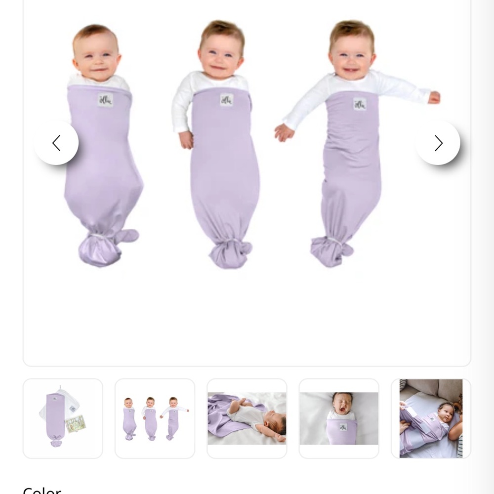 Ollie swaddle in lavender